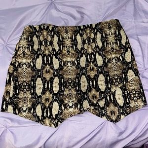 snakeprint envelope skirt